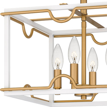 Brinkman 4 Light Semi-Flush Mount in Matte White 4