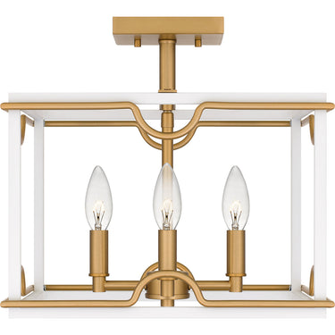 Brinkman 4 Light Semi-Flush Mount in Matte White 1
