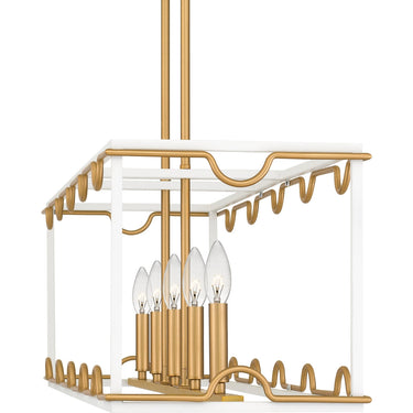 Brinkman 5 Light Island Light in Matte White 4