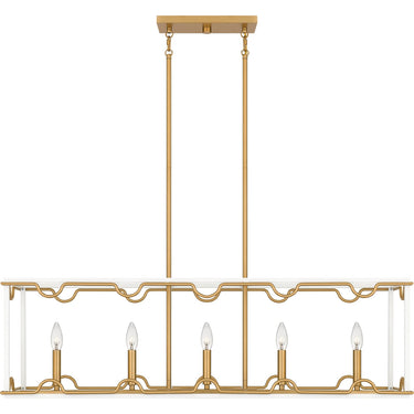 Brinkman 5 Light Island Light in Matte White 1
