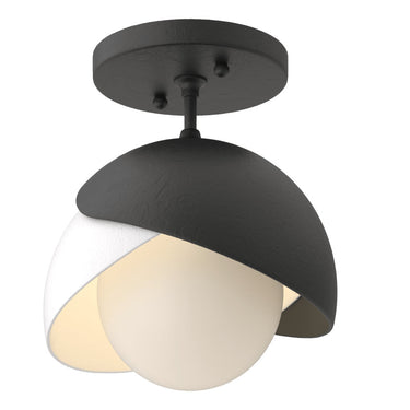 Brooklyn 1-Light Double Shade Semi-Flush 8