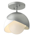 Brooklyn 1-Light Double Shade Semi-Flush 11