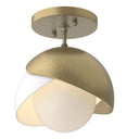 Brooklyn 1-Light Double Shade Semi-Flush 14
