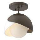 Brooklyn 1-Light Double Shade Semi-Flush 7