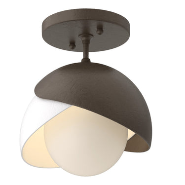 Brooklyn 1-Light Double Shade Semi-Flush 7