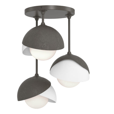 Brooklyn 3-Light Double Shade Semi-Flush 10