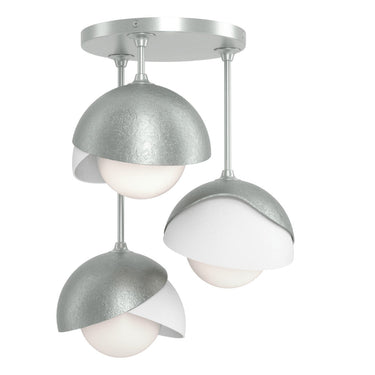 Brooklyn 3-Light Double Shade Semi-Flush 14