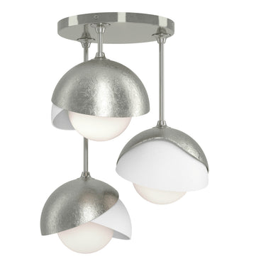 Brooklyn 3-Light Double Shade Semi-Flush 16