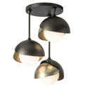 Brooklyn 3-Light Double Shade Semi-Flush 