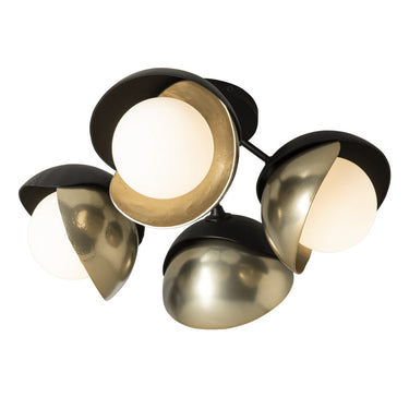 Brooklyn 4-Light Double Shade Semi-Flush 4