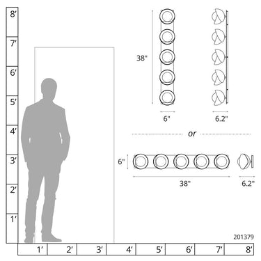 Brooklyn 5-Light Straight Double Shade Bath Sconce 4