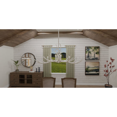 Brosh 6 Light Island Light in Antique White 3
