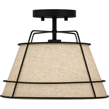 Burbidge 1 Light Semi-Flush Mount in Matte Black 3
