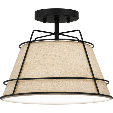Burbidge 1 Light Semi-Flush Mount in Matte Black 1