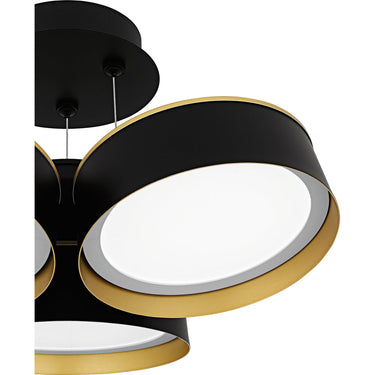 Byrnes 3 Light Semi-Flush Mount in Matte Black 2