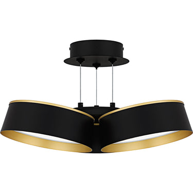 Byrnes 3 Light Semi-Flush Mount in Matte Black 4