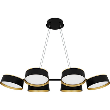 Byrnes 6 Light Island Light in Matte Black 5