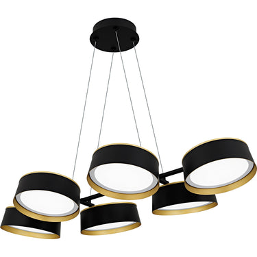 Byrnes 6 Light Island Light in Matte Black 7
