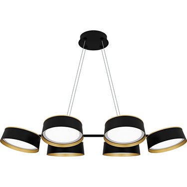 Byrnes 6 Light Island Light in Matte Black 1