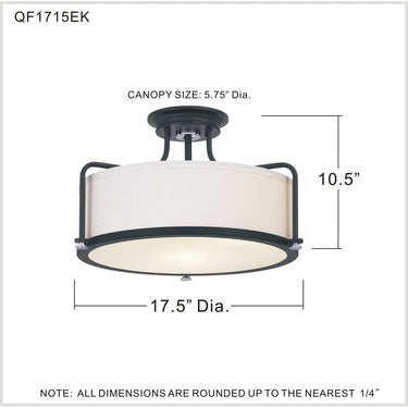 Calvary 3 Light Semi-Flush Mount 5