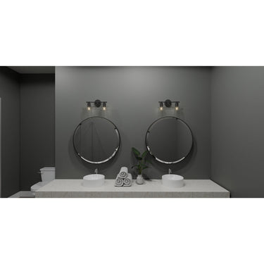 Caputo 2 Light Bath Light in Matte Black 3