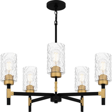 Carly 5 Light Chandelier in Matte Black 3