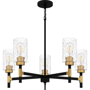 Carly 5 Light Chandelier in Matte Black 1
