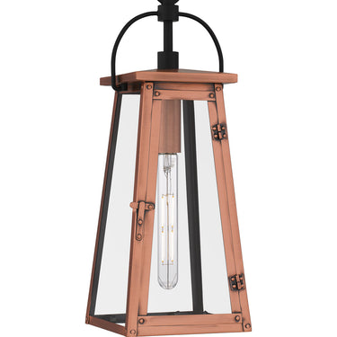 Carolina 1 Light Outdoor Pendant in Aged Copper 2