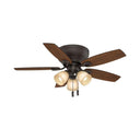 Casablanca 5318 Durant 3 Light Low Profile with 3 Lights 44 inch 2