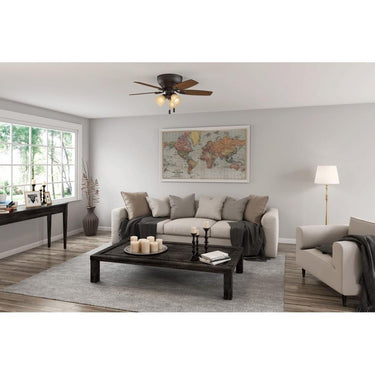 Casablanca 5318 Durant 3 Light Low Profile with 3 Lights 44 inch 17