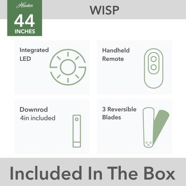 Casablanca 591 Wisp with LED Light 44 inch 18