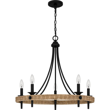 Catania 5 Light Chandelier in Matte Black 4