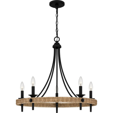 Catania 5 Light Chandelier in Matte Black 1