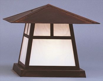 CC-15 Arroyo Craftsman Carmel Outdoor Large Column Mount with T-Bar Overlay - Crescent Harbor