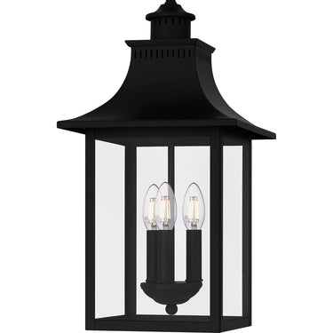 Chancellor 3 Light Outdoor Pendant in Mystic Black 2