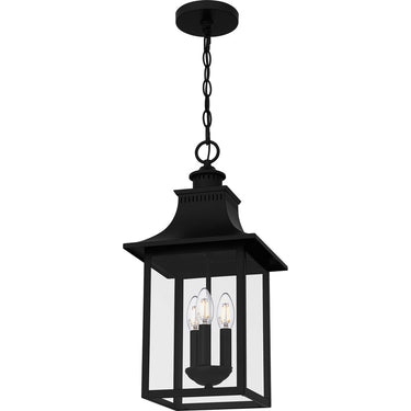 Chancellor 3 Light Outdoor Pendant in Mystic Black 6