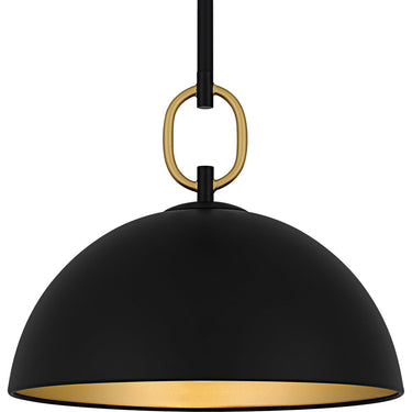 Cleo 1 Light Pendant in Matte Black 2