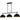 Cleo 3 Light Island Light in Matte Black 2