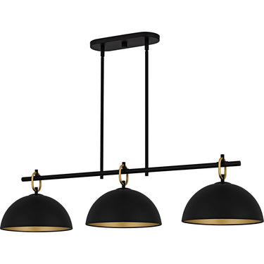 Cleo 3 Light Island Light in Matte Black 2