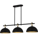 Cleo 3 Light Island Light in Matte Black 1