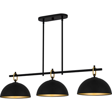 Cleo 3 Light Island Light in Matte Black 1