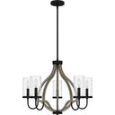 Cornelia 5 Light Chandelier in Matte Black 4