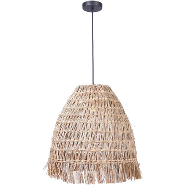 Craftmade P915ESP1 1 Light Espresso Pendant w/Cord and Straw Shade - Crescent Harbor