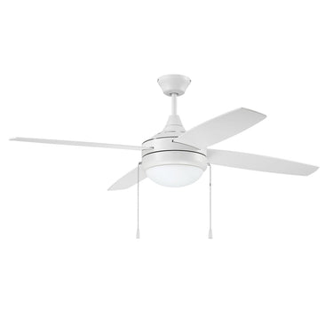 Craftmade PHA52W4 52" Ceiling Fan w/ 4 Blades, LED Light Kit - Crescent Harbor