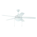 Craftmade PHA52W5 52" Ceiling Fan w/ 5 Blades, LED Light Kit - Crescent Harbor