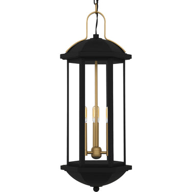 Crestfield 3 Light Outdoor Pendant in Matte Black 2
