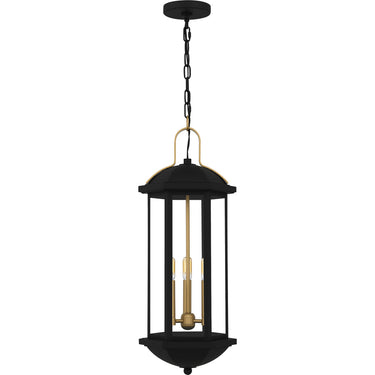 Crestfield 3 Light Outdoor Pendant in Matte Black 1