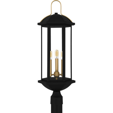 Crestfield 3 Light Outdoor Post in Matte Black 3
