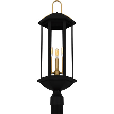 Crestfield 3 Light Outdoor Post in Matte Black 4