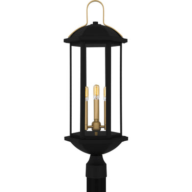 Crestfield 3 Light Outdoor Post in Matte Black 1